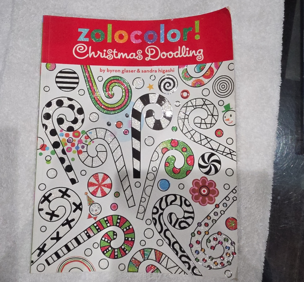 Zolocolor! Christmas Doodling Coloring Book - Candy Cane Cover